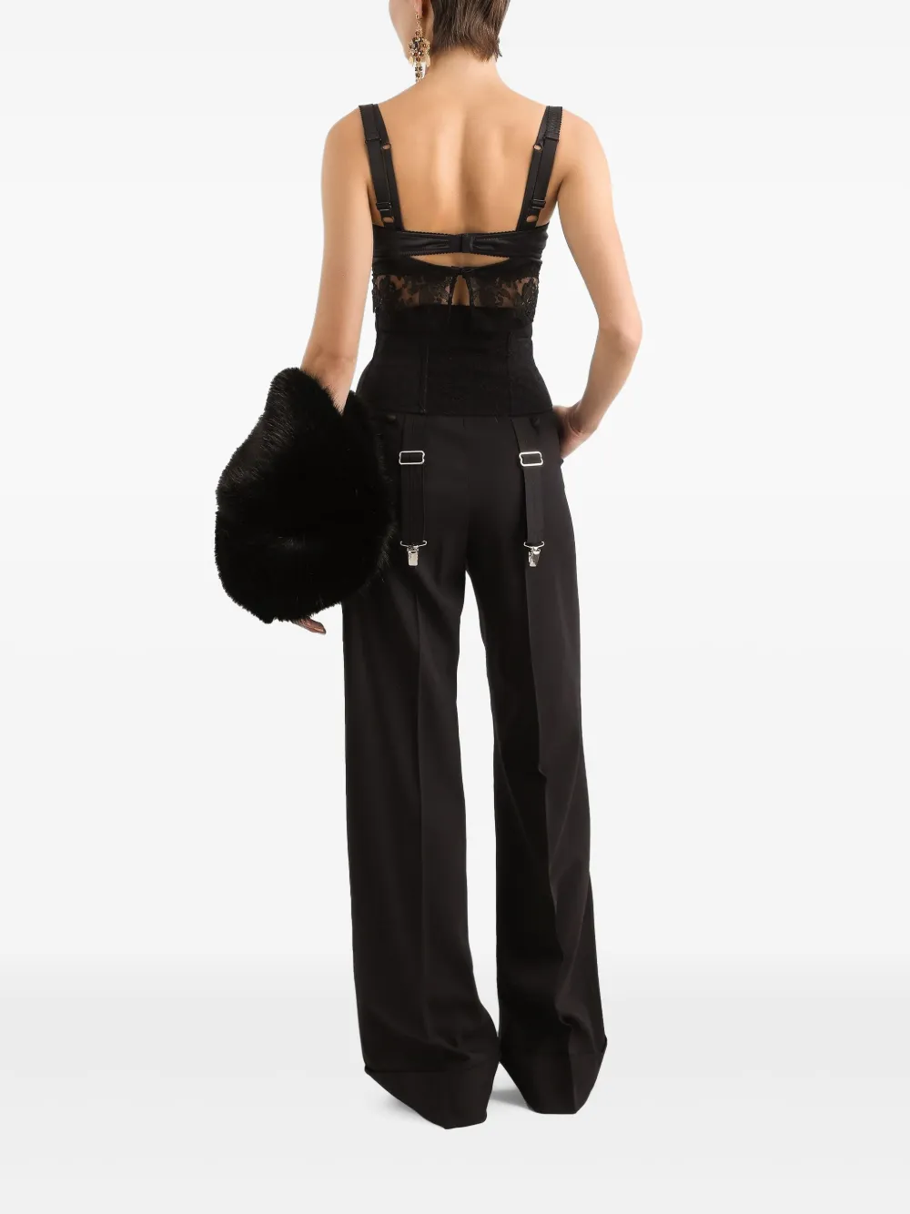 Dolce & Gabbana Pantalon met wijde pijpen Zwart