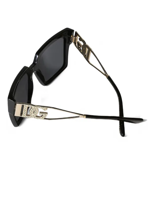 Dolce & Gabbana Logo-embellished square Sunglasses Dolce & Gabbana Eyewear Embellished square-frame Sunglasses  main image 2