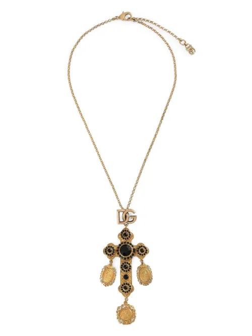 Collier en 18ct à pendentif croix - Dolce & Gabbana - Modalova