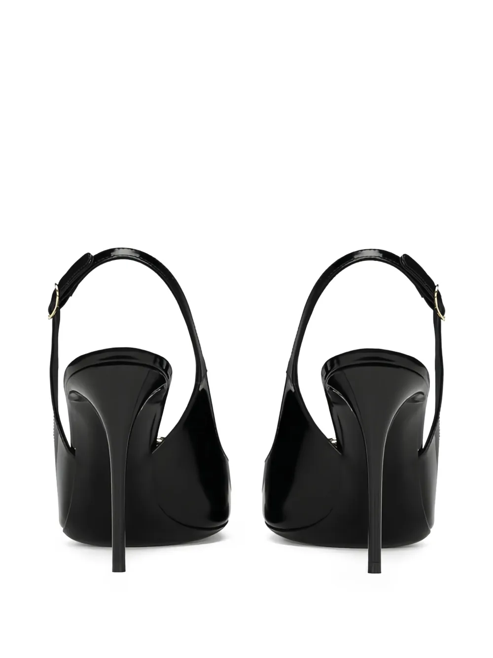Dolce & Gabbana 90 mm slingback pumps met DG-logoplakkaat Zwart