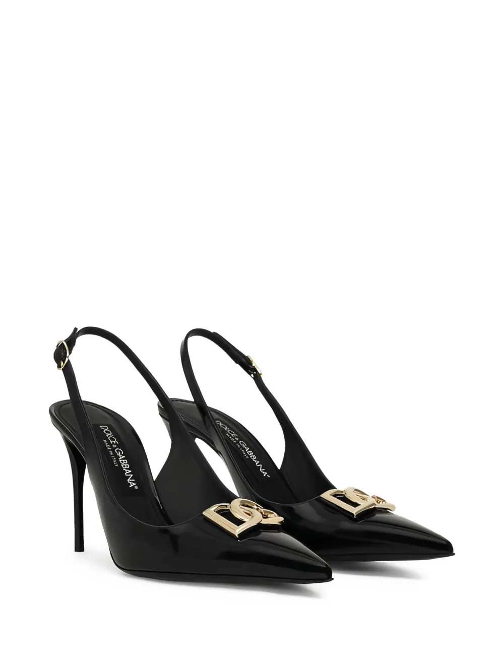 Dolce & Gabbana 90mm DG logo-plaque slingback pumps | Heeled Pumps | Image 2