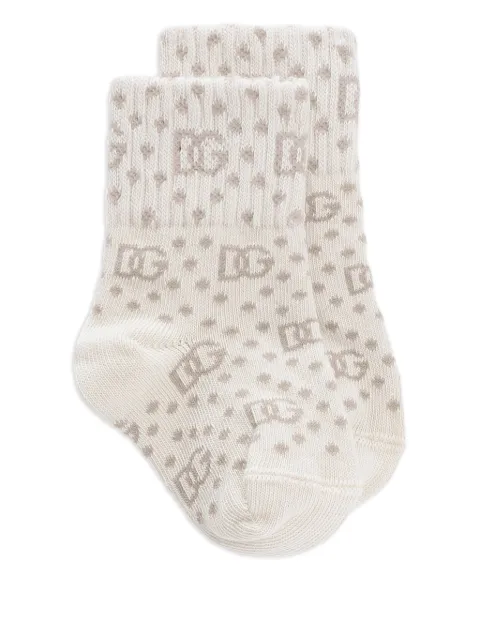 Dolce & Gabbana Kids calcetines con monograma en jacquard