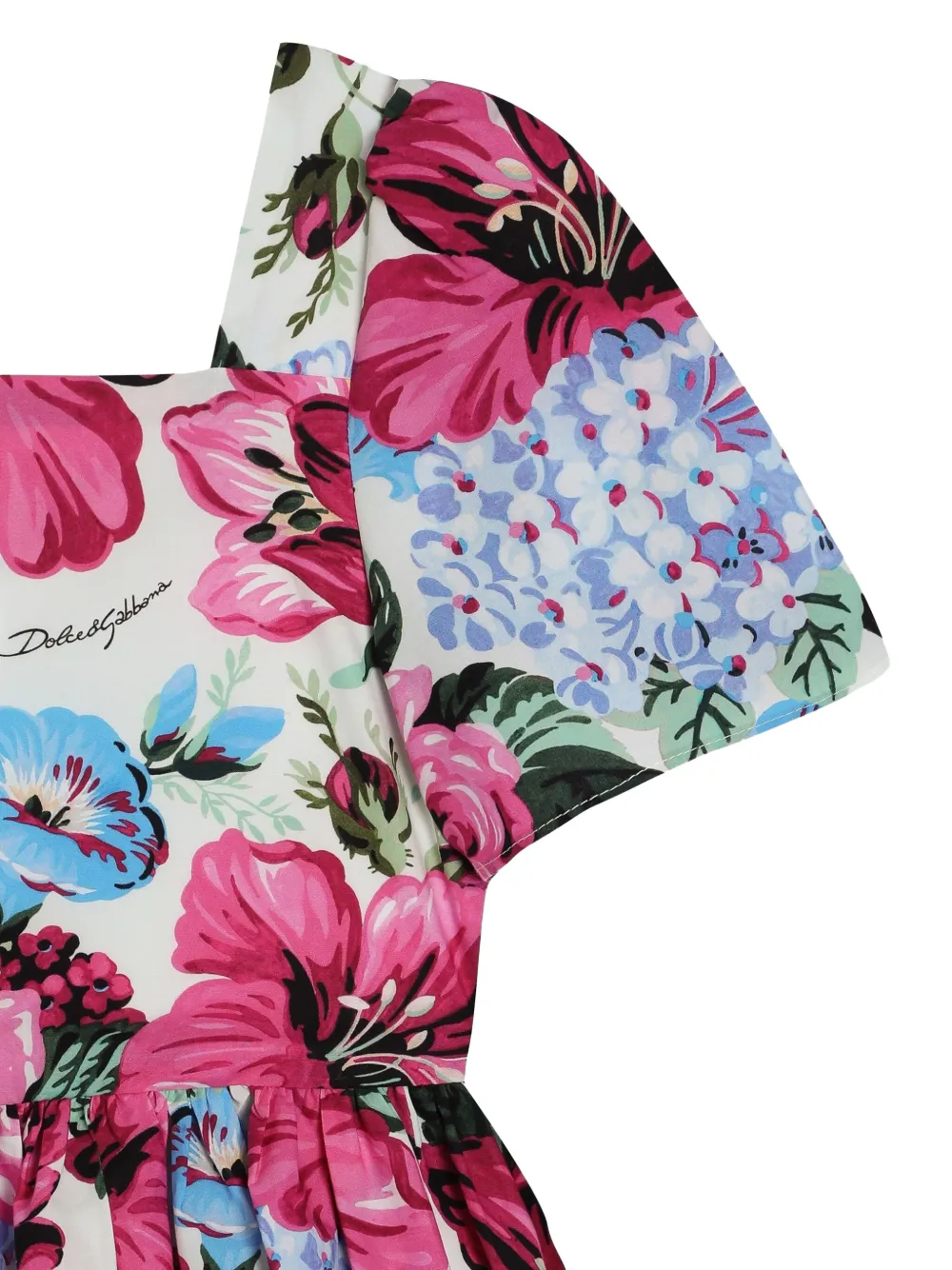 Dolce & Gabbana Kids Jurk met bloemenprint Groen
