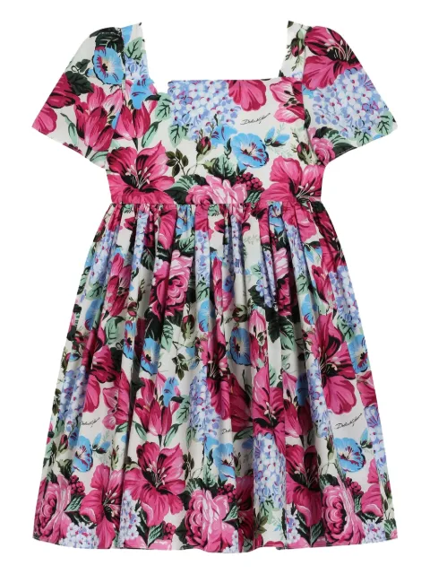 Dolce & Gabbana Kids vestido con motivo floral