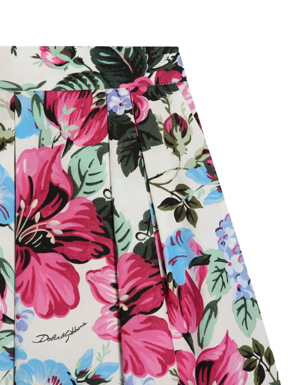 Dolce & Gabbana Kids Rok met bloemenprint Beige