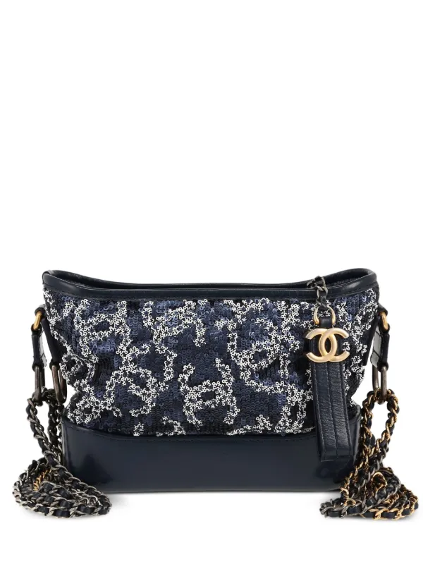 Chanel Pre-owned 2019 Small Gabrielle Shoulder Bag in Blue