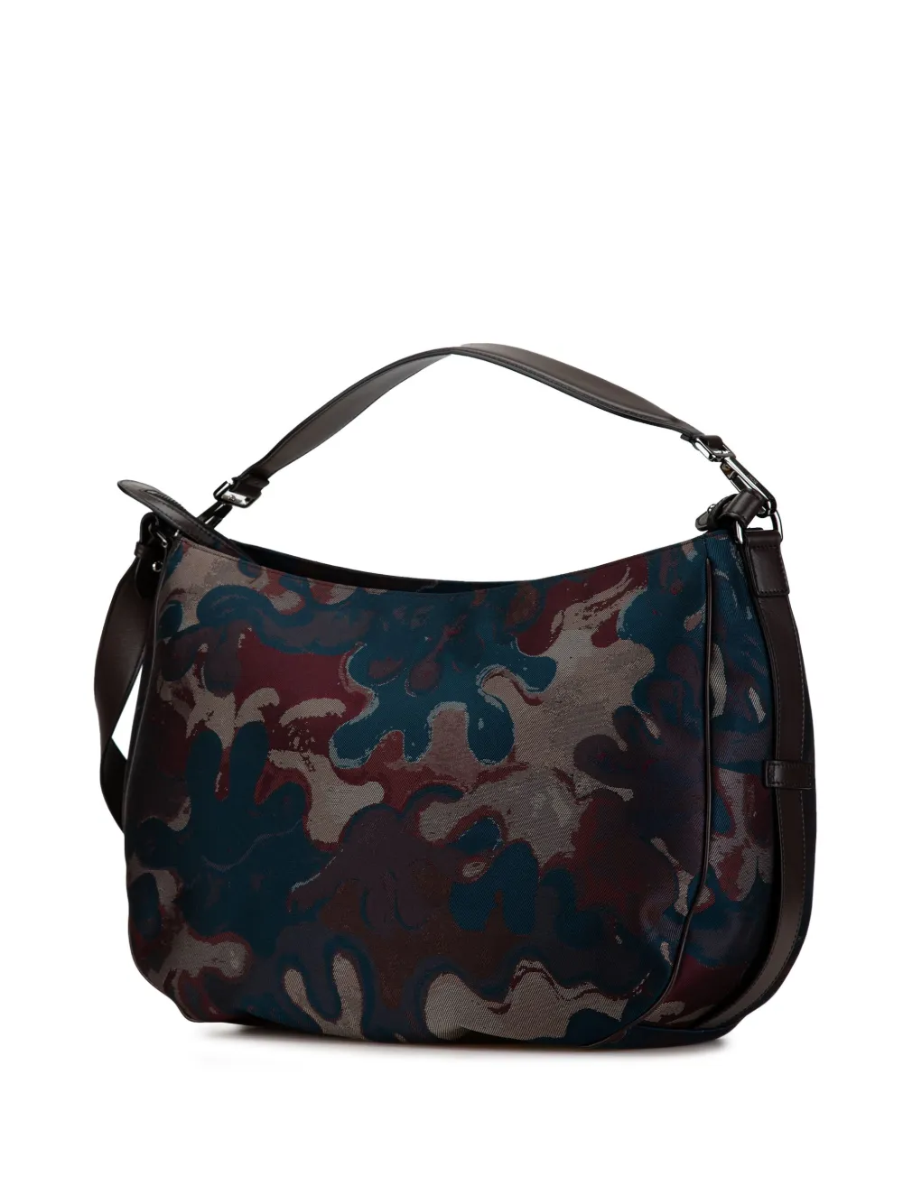 Cheap Christian Dior Pre-Owned 2021 Peter Doig Canvas Camouflage Soft Saddle Bag satchel WOMEN