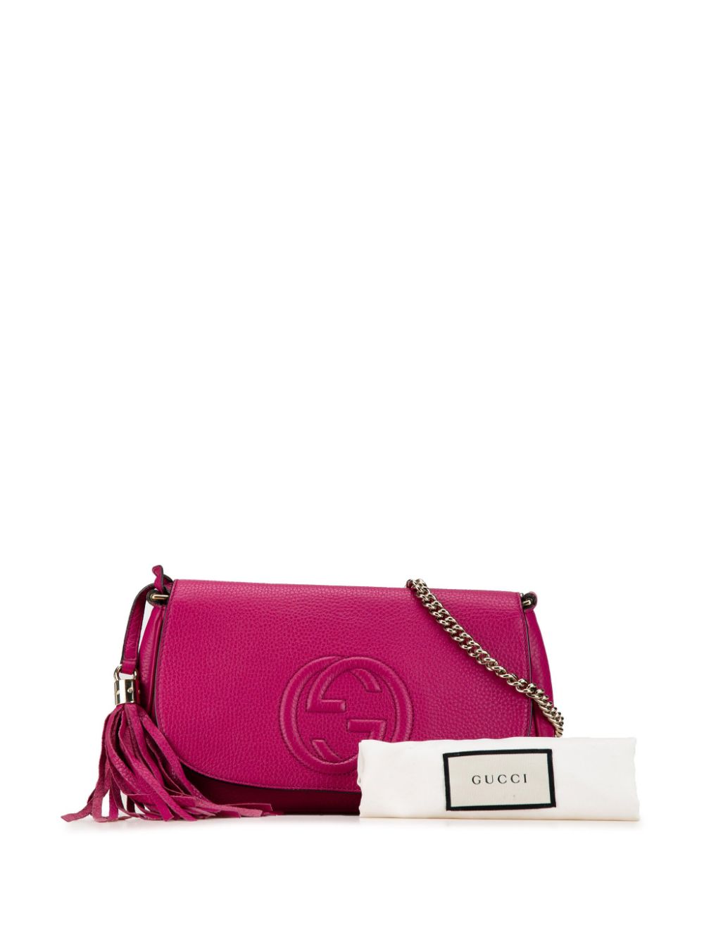 Gucci Pre-Owned 2000-2015 Medium Leather Soho Chain Flap crossbody bag - Roze