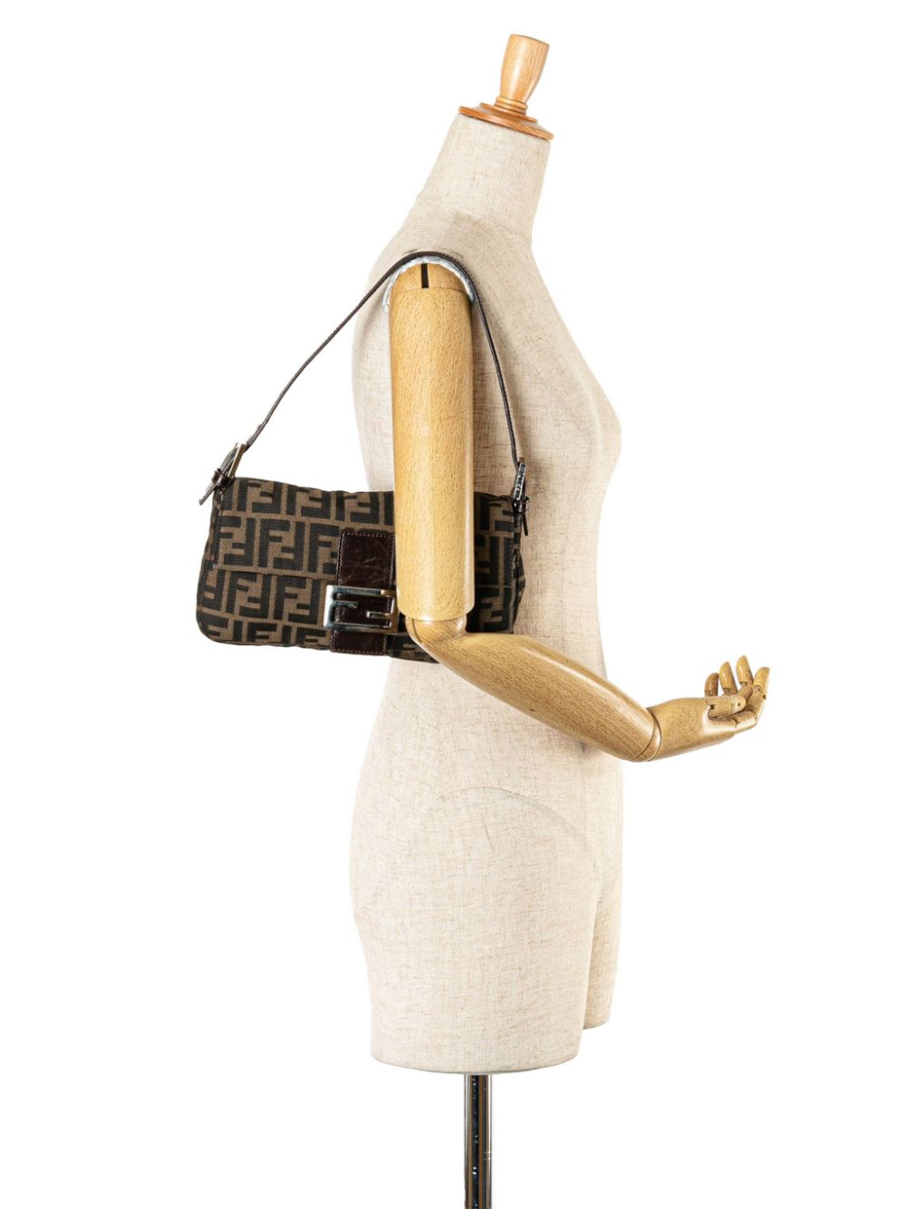 Fendi 2000-2010 Zucca Canvas baguette shoulder bag