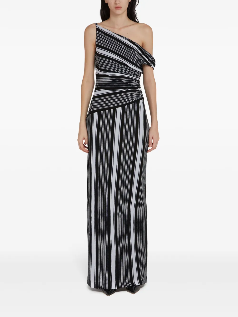 Missoni asymmetric maxi dress - Zwart