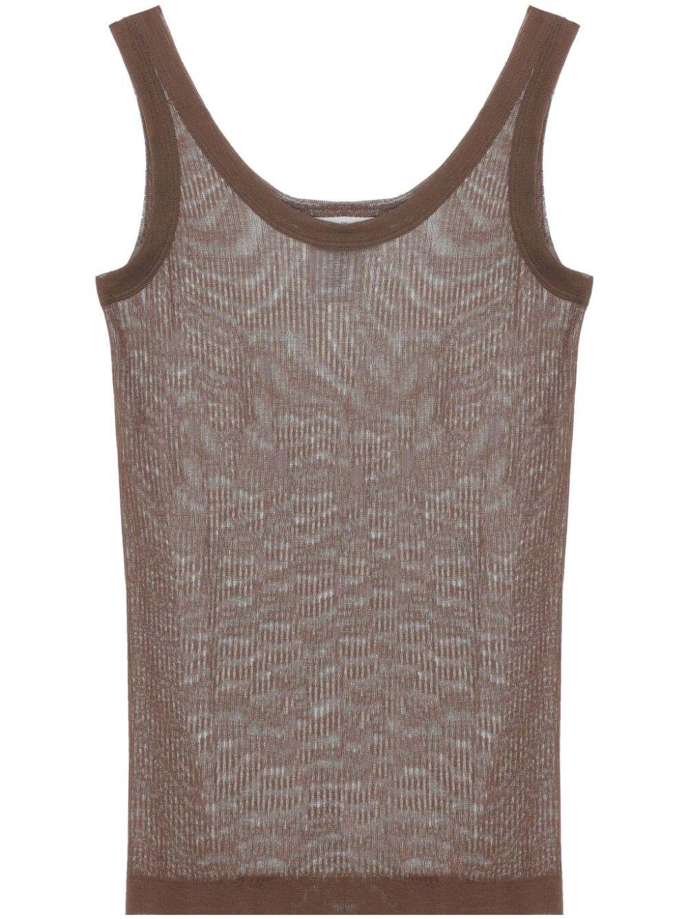 LEMAIRE seamless ribbed tank top - Brown