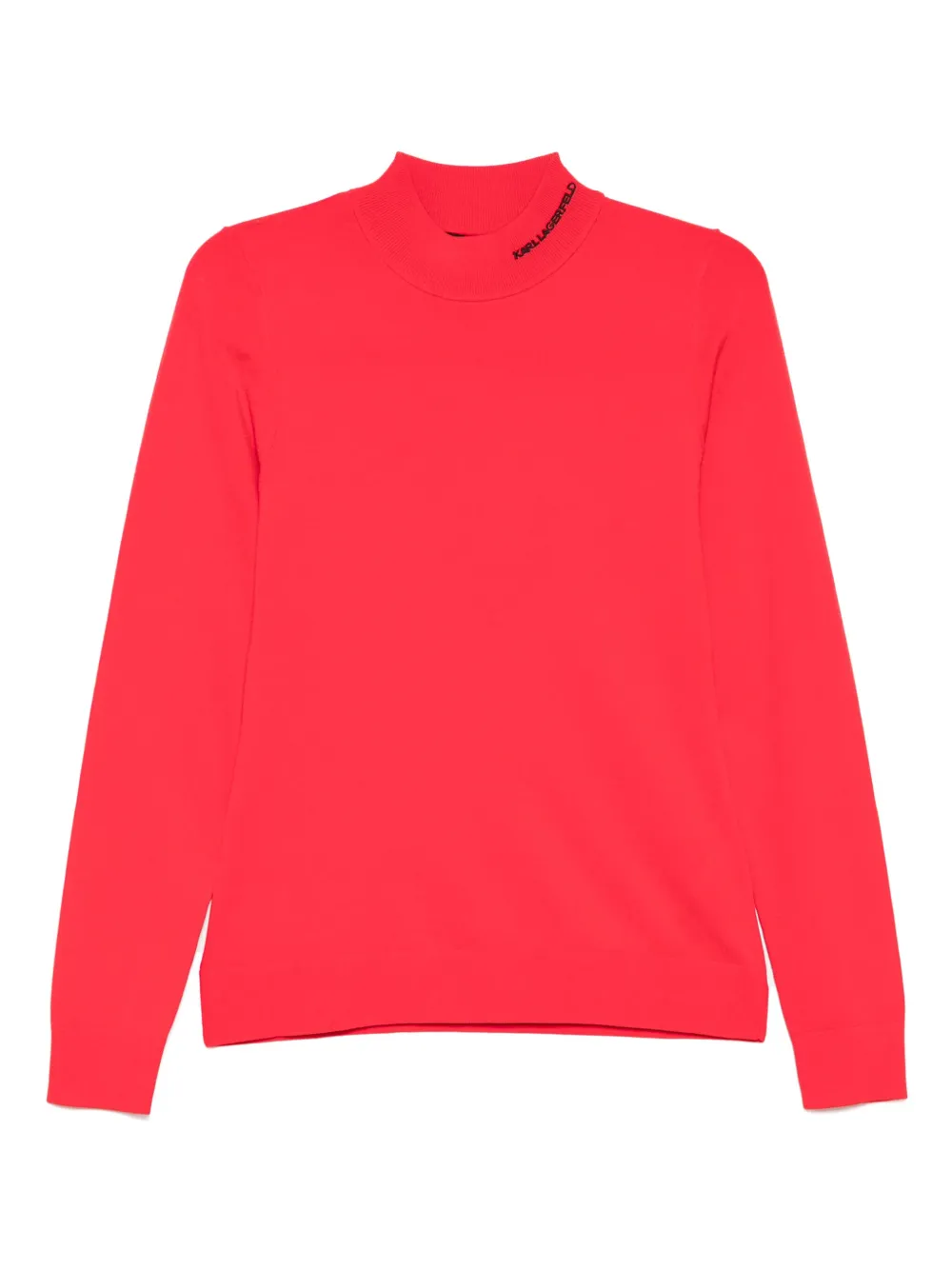 Karl Lagerfeld classic turtle-neck T-shirt Rood