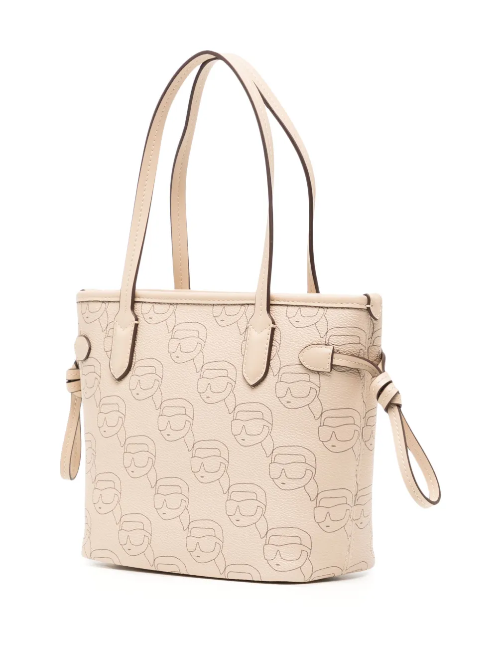 Karl Lagerfeld Ikon shopper met monogram Beige
