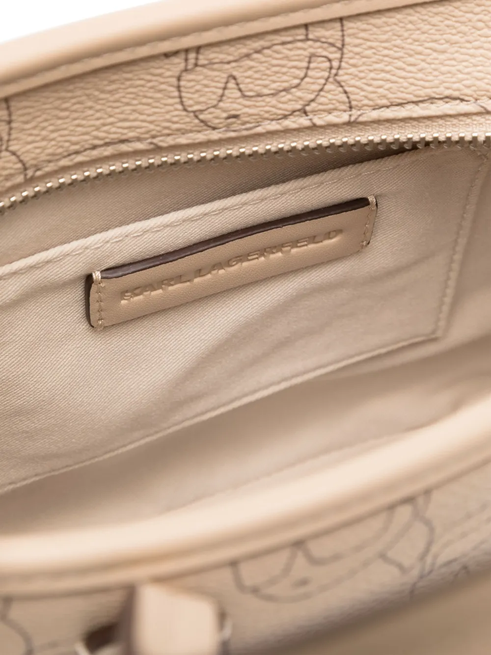 Karl Lagerfeld Ikon shopper met monogram Beige