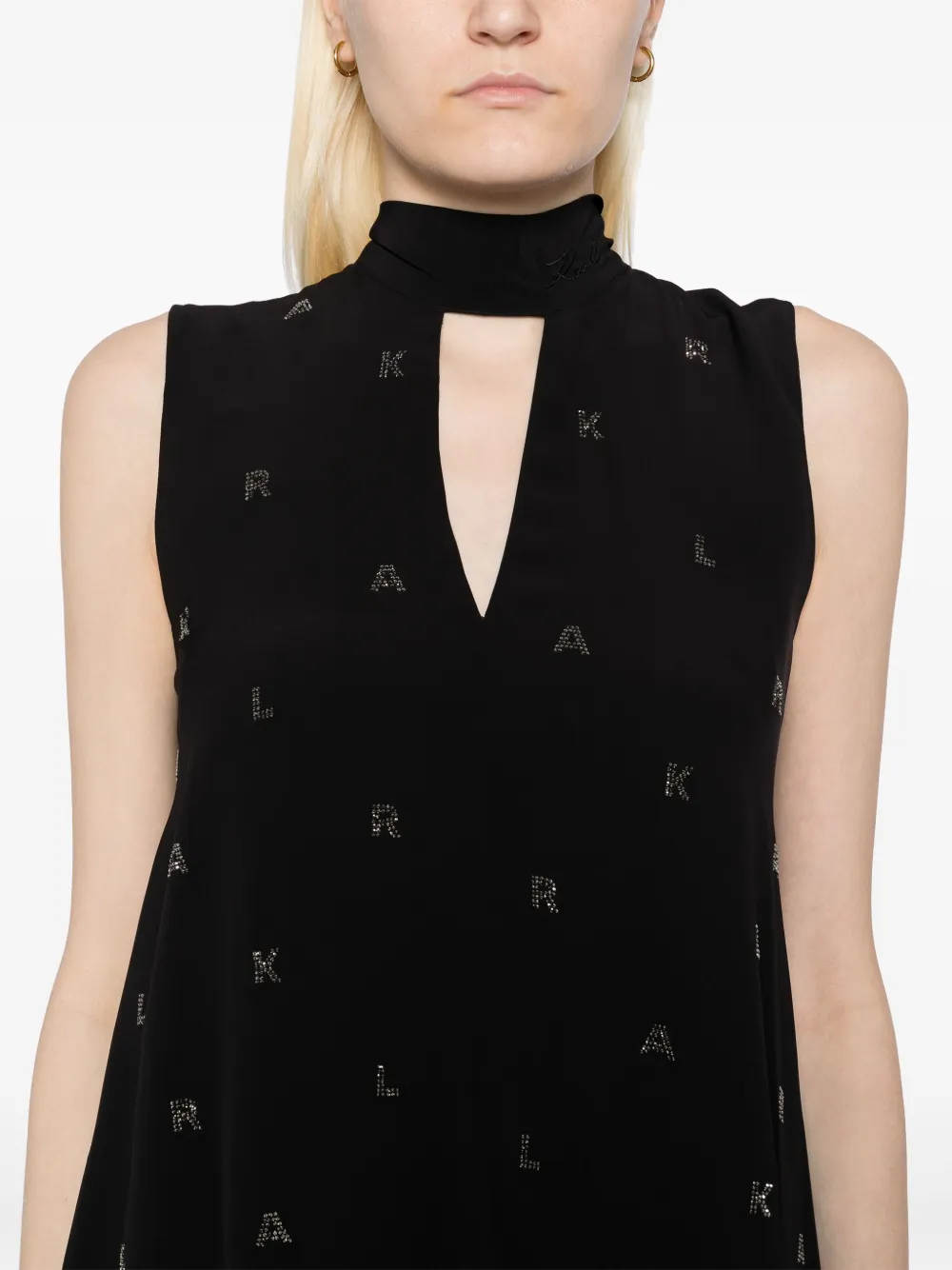 Karl Lagerfeld Karl cocktailjurk met stras Zwart