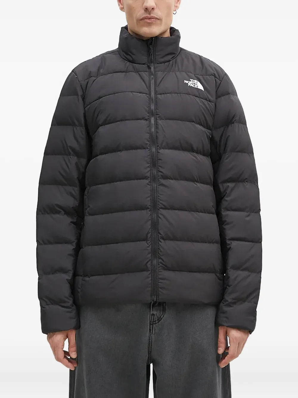 The North Face logo quilted jacket - ブラック The North Face logo quilted jacket - ブラック