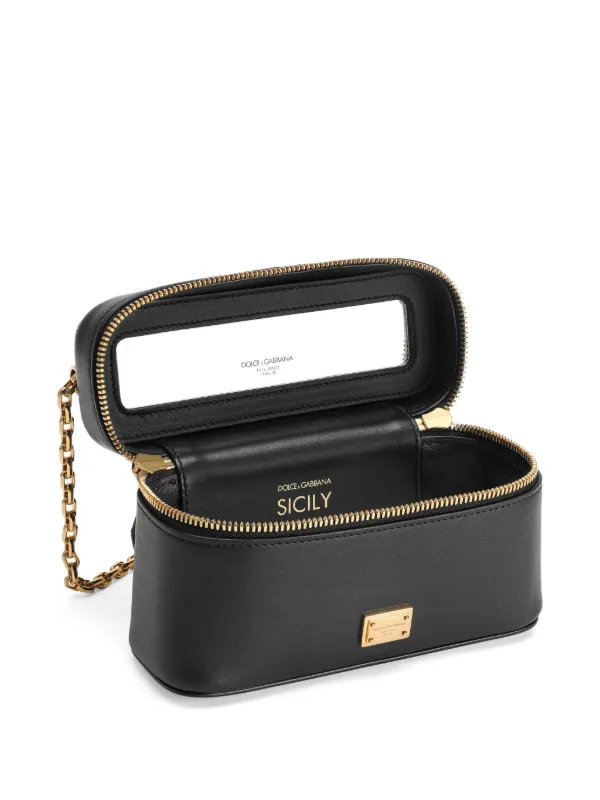 Dolce & Gabbana Sicily Cube Vanity Bag | Black | FARFETCH AU