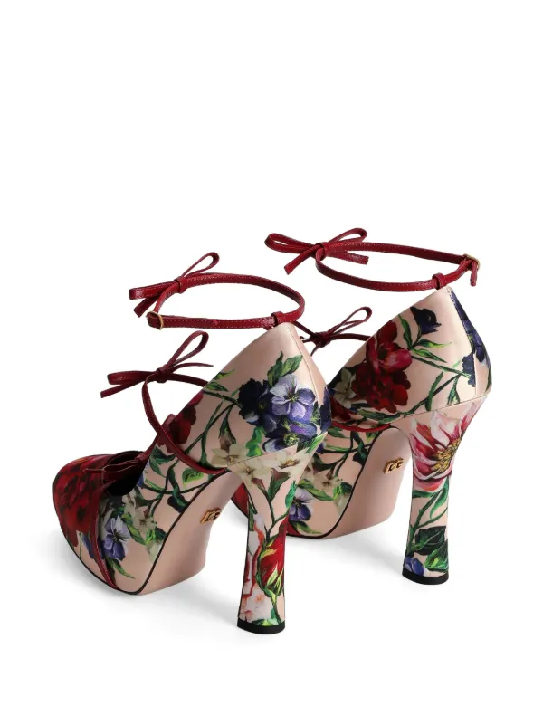 Dolce & Gabbana floral-print Pumps | Neutrals | FARFETCH