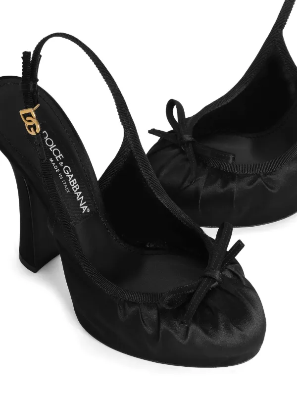 Dolce & Gabbana Satin Pumps | Black | FARFETCH CA