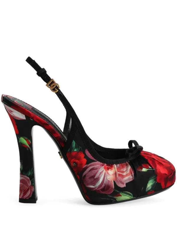 Dolce & Gabbana フローラル パンプス | ブラック | FARFETCH JP
