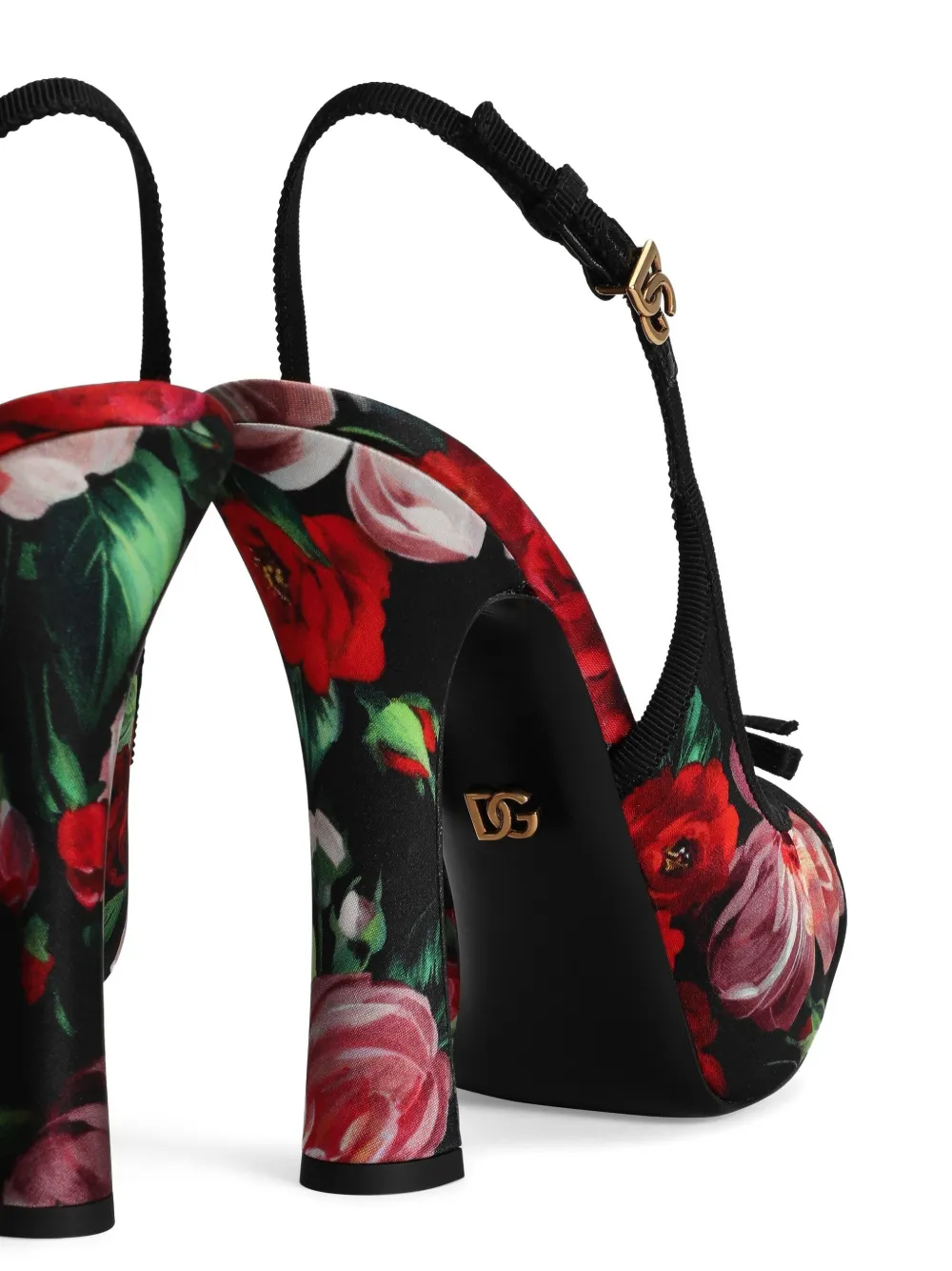 Dolce & Gabbana floral-print pumps Black