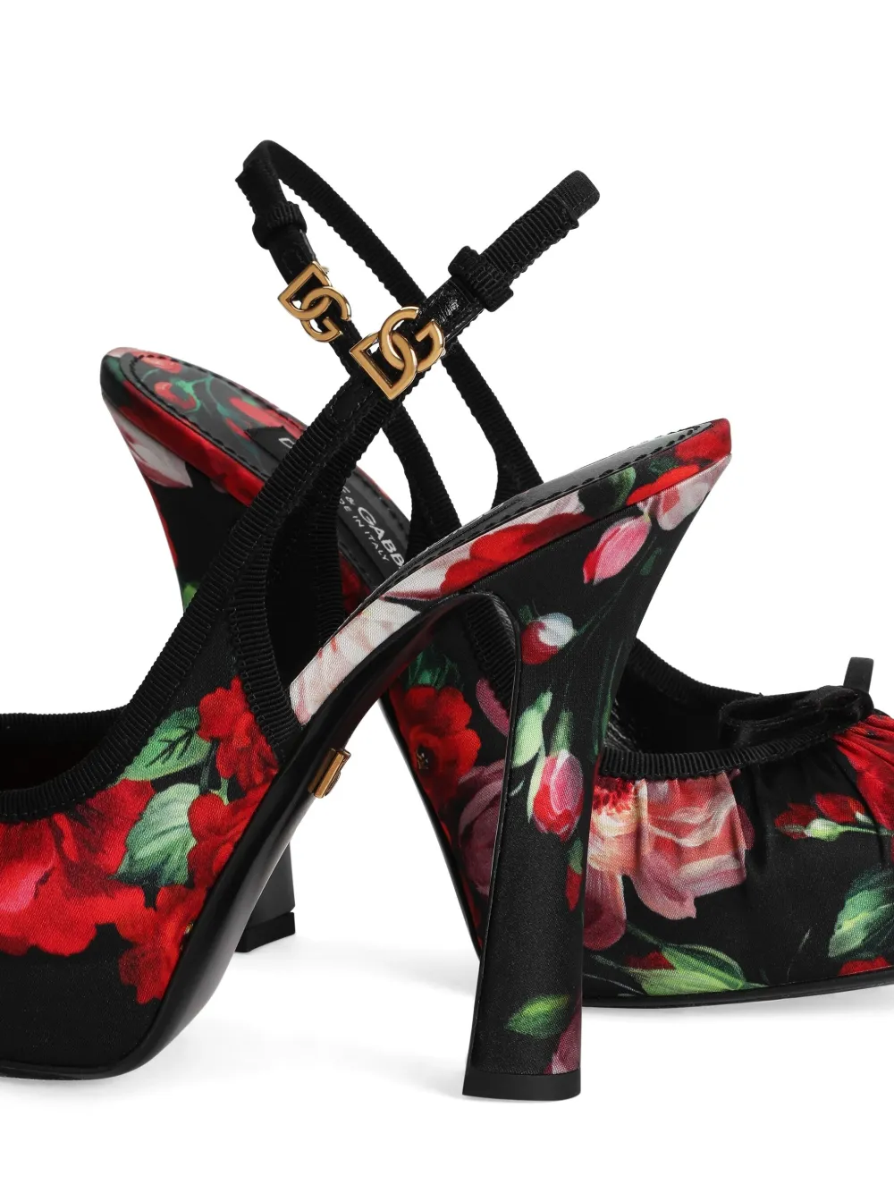 Dolce & Gabbana floral-print pumps Black