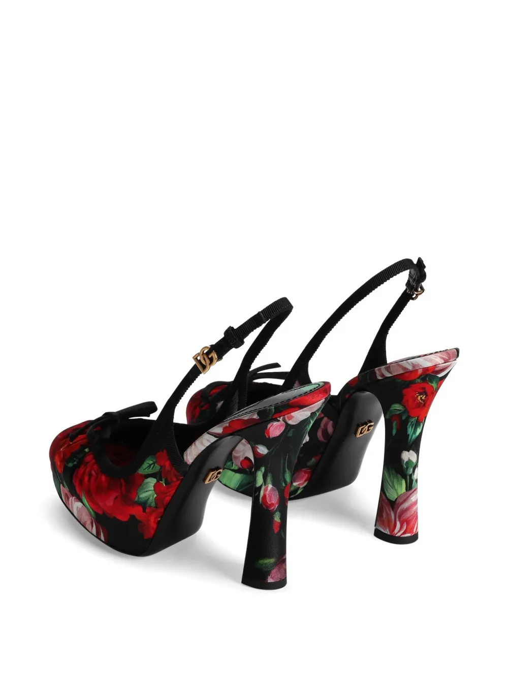 Dolce & Gabbana floral-print pumps Black