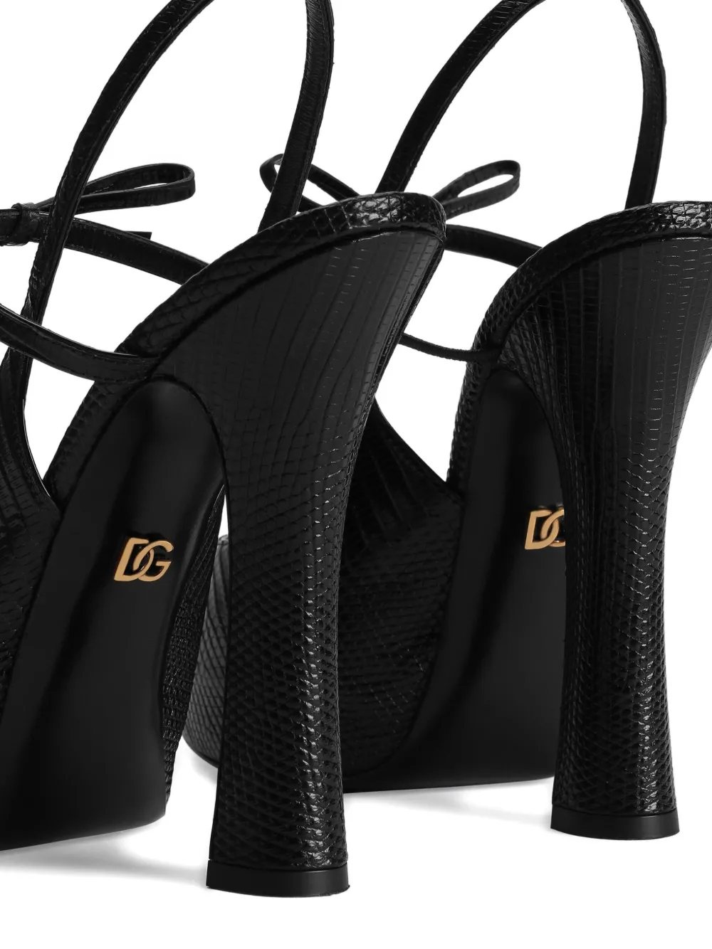 Dolce & Gabbana 105mm pumps met strik en textuur Zwart