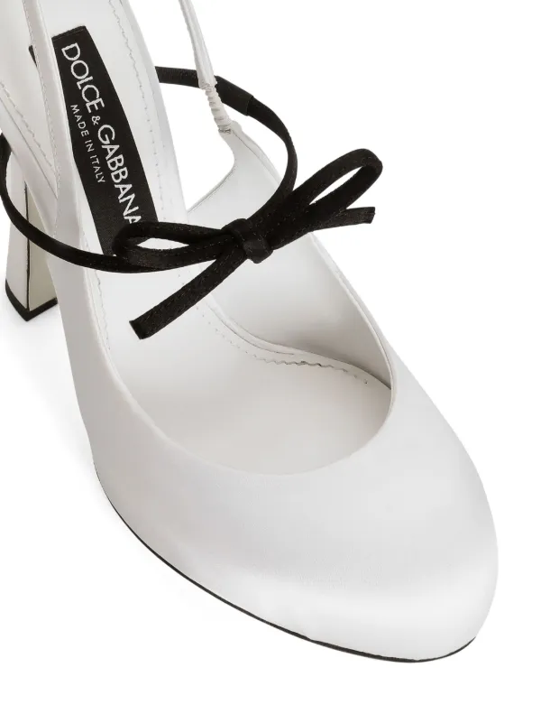 Dolce & Gabbana 105mm Satin Pumps | White | FARFETCH