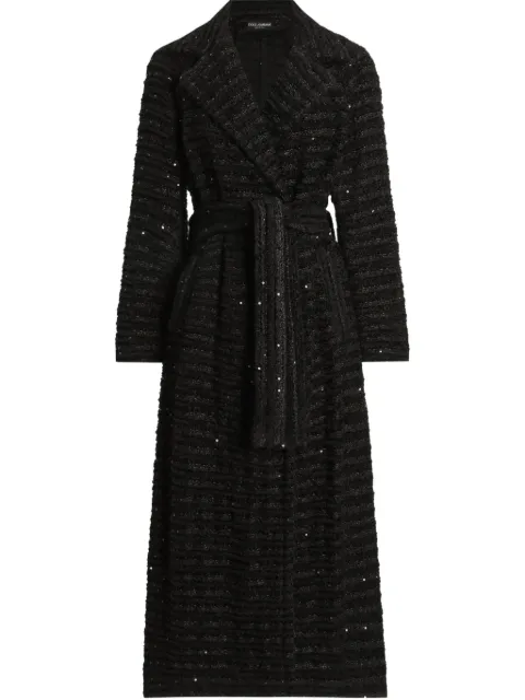 Dolce & Gabbana sequin-embellished tweed coat 