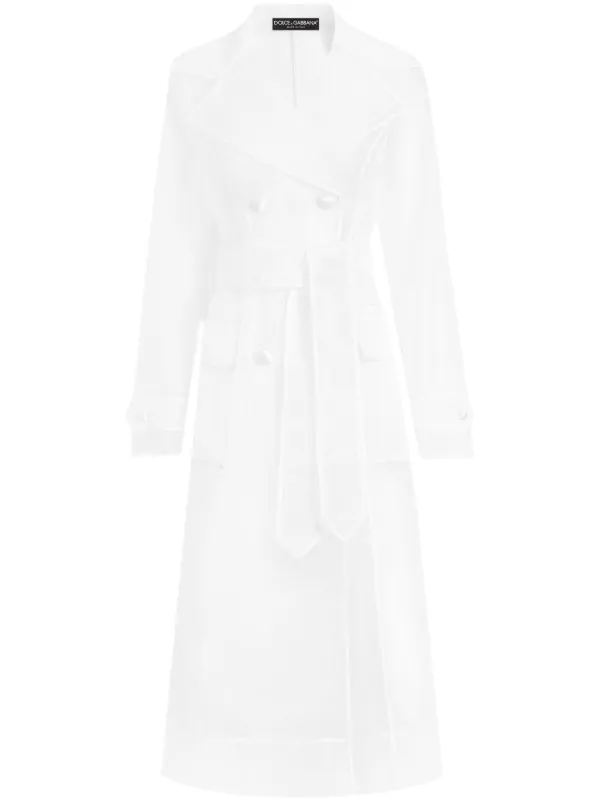 コート Dolce & Gabbana Dolce Gabbana Double-Breasted Trench Coat In Double-breasted cotton trench coat in Beige for Men