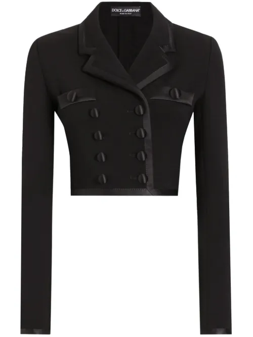 Veste crop à boutonnière croisée - Dolce & Gabbana - Modalova