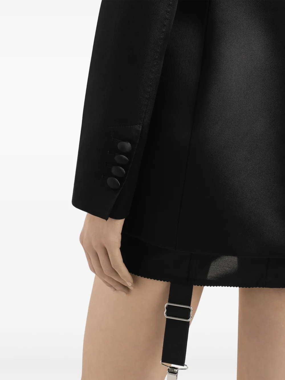 Dolce & Gabbana Duchess blazer met dubbele rij knopen Zwart