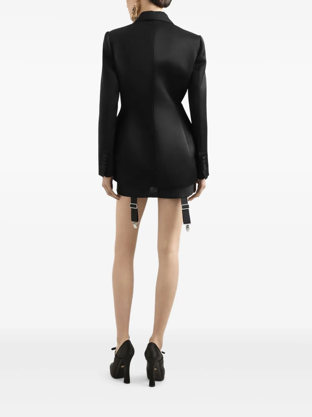 Dolce & Gabbana Duchess blazer met dubbele rij knopen Zwart