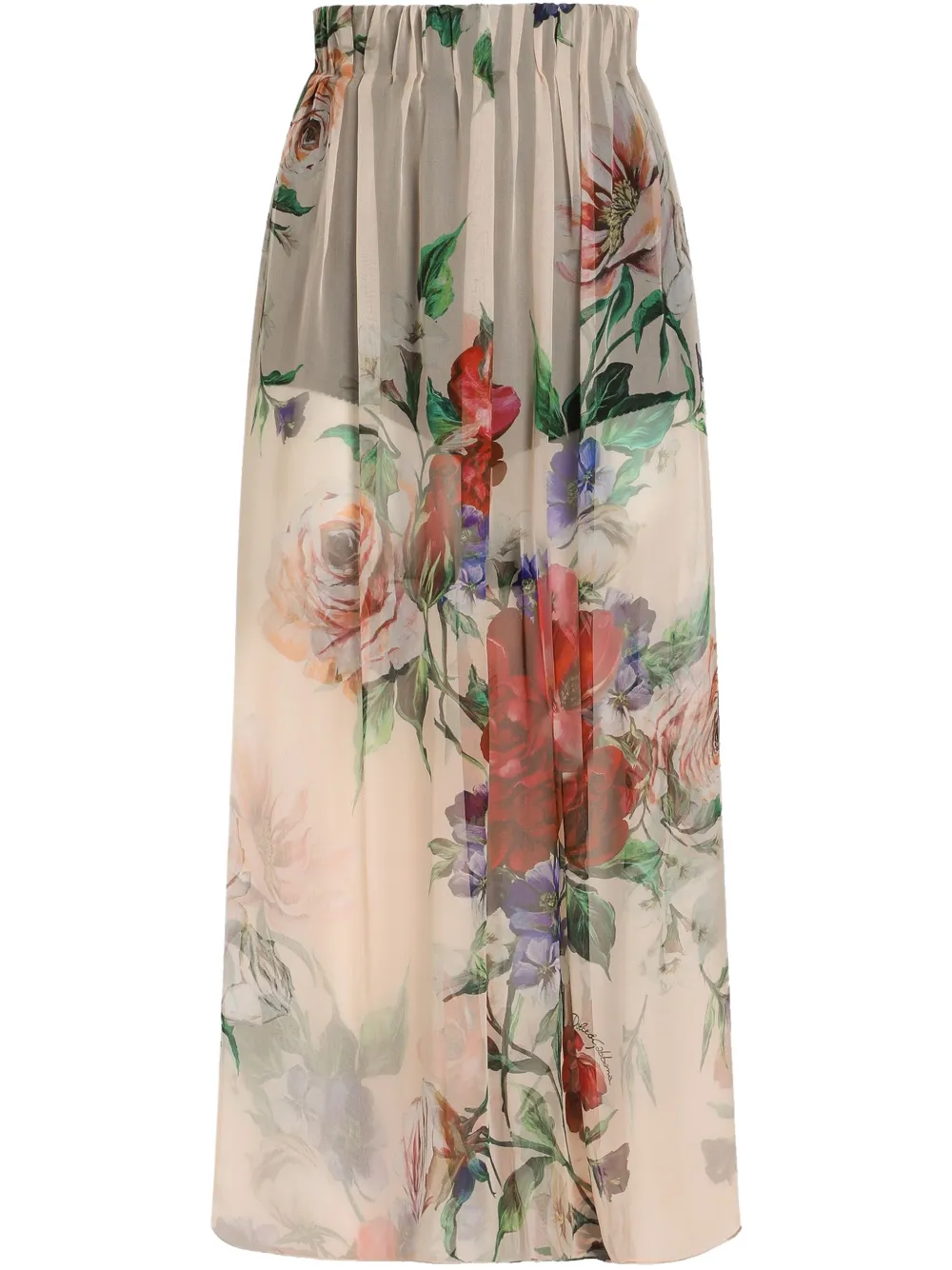 Image 1 of Dolce & Gabbana floral-print midi skirt