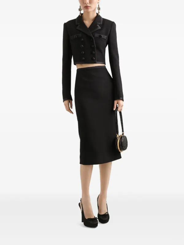 Dolce & Gabbana Straight Midi Skirt | Black | FARFETCH