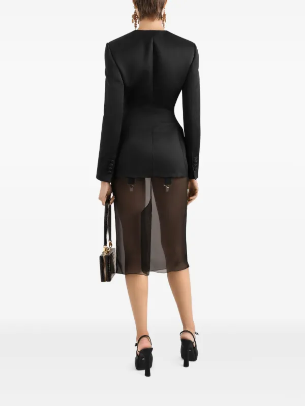 Dolce & Gabbana Chiffon Midi Skirt | Black | FARFETCH