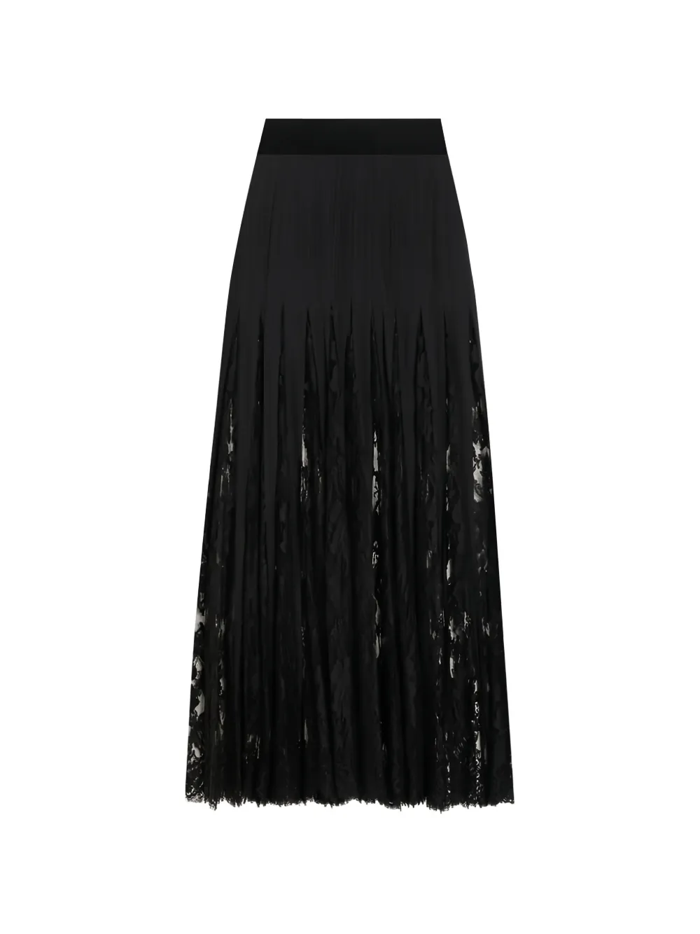 Dolce & Gabbana jupe mi-longue en chiffon - Noir Dolce & Gabbana jupe mi-longue en chiffon - Noir