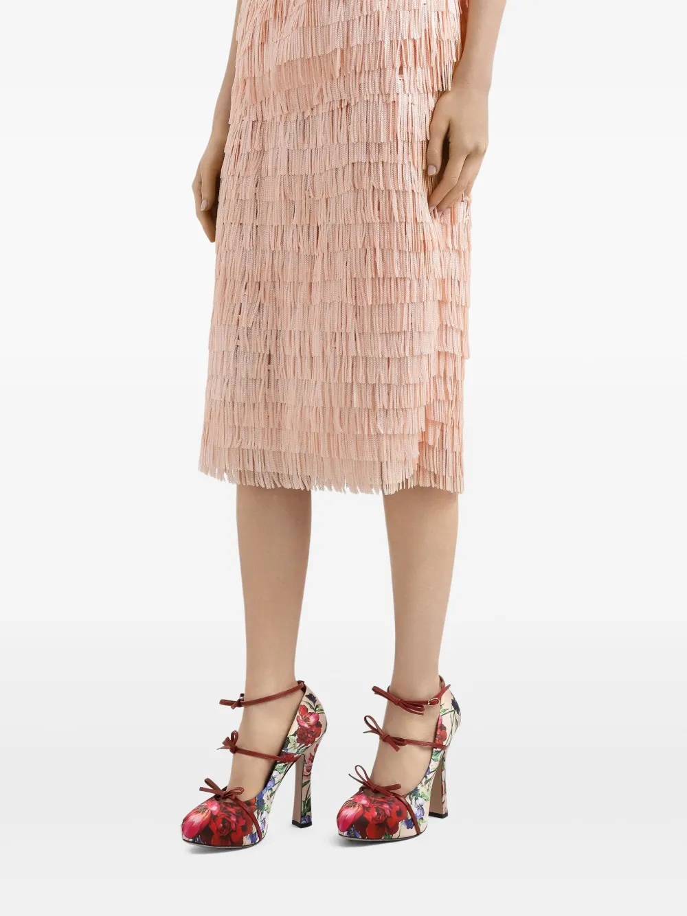 Dolce & Gabbana Midi-rok met pailletten Roze
