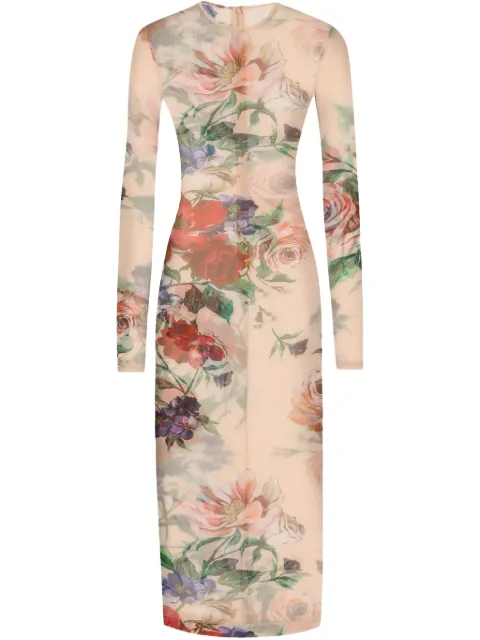 Dolce & Gabbana Vestido midi com estampa floral