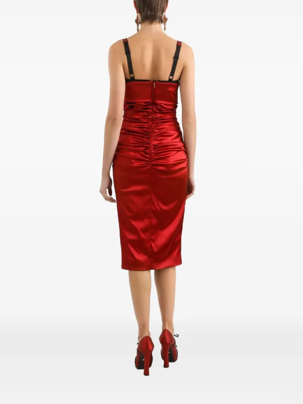 Dole&gabbana ドレス Vintage rose-print satin dress in Print for Women | Dolce&Gabbana® US