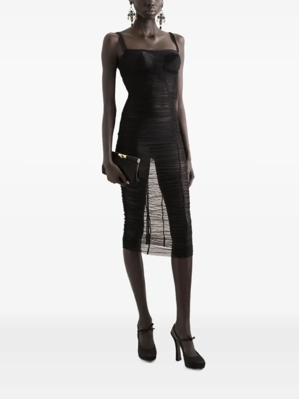 kim mesh corset tulle formal dress Kim Corset Slit A-Line Tulle Formal Dress