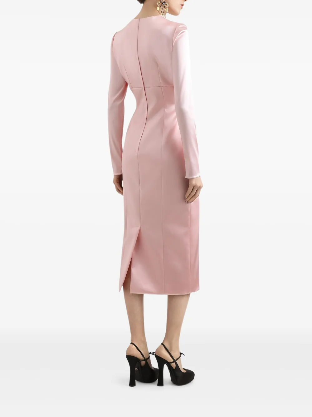 Dolce & Gabbana Jurk met ronde hals Roze