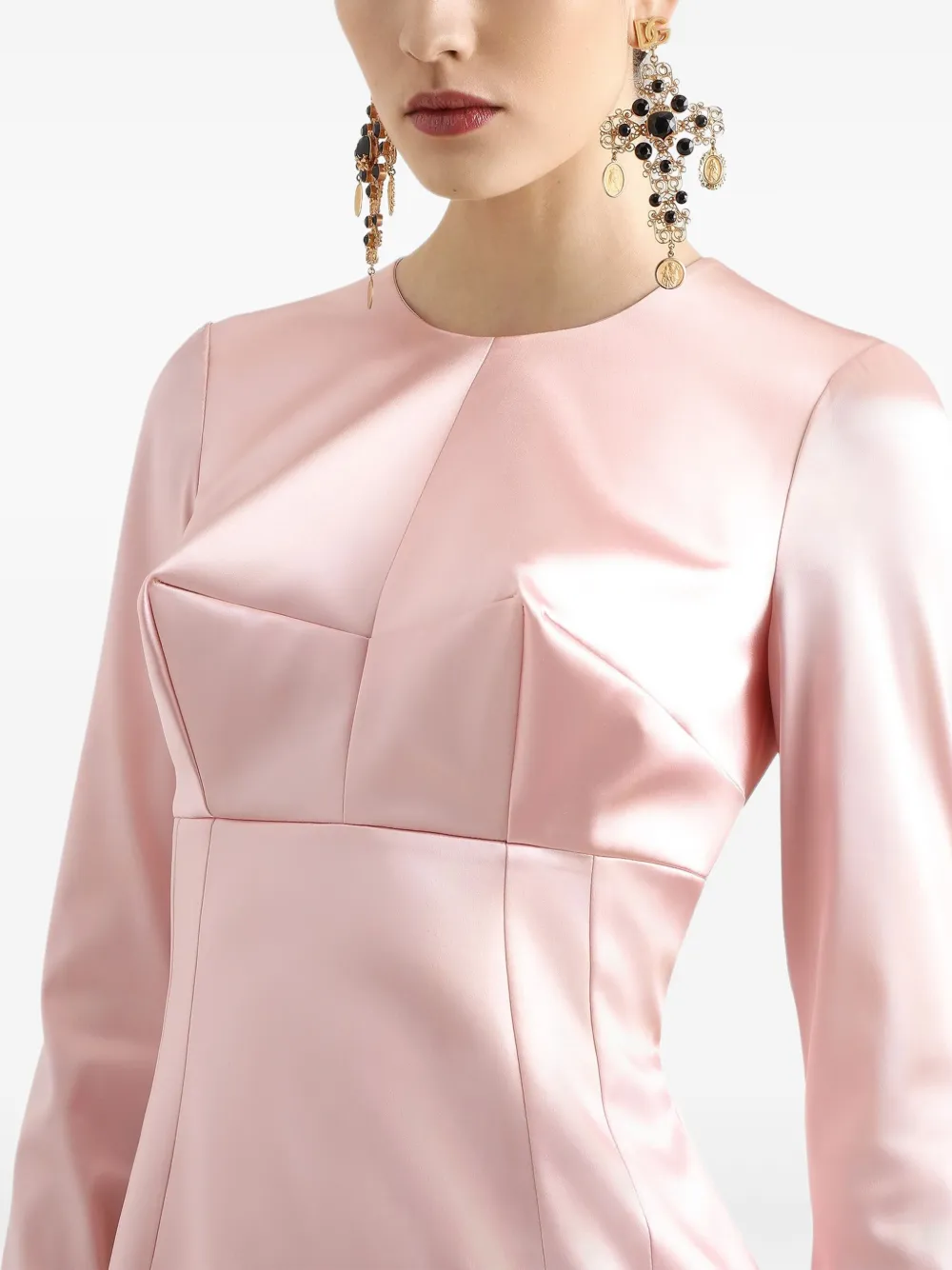 Dolce & Gabbana Jurk met ronde hals Roze