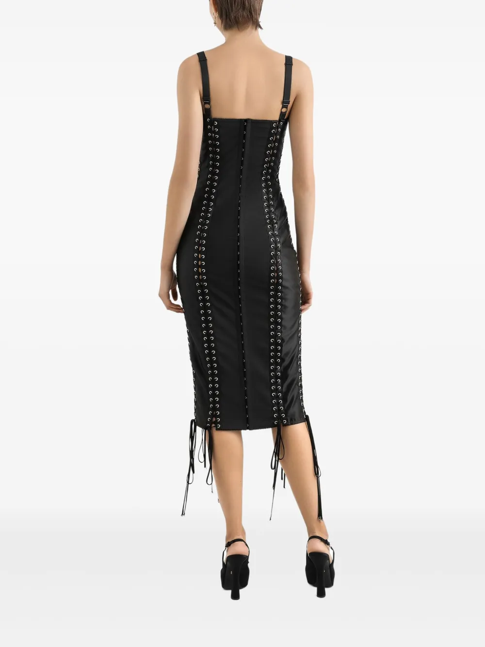 Dolce & Gabbana Midi-jurk met vlakken Zwart