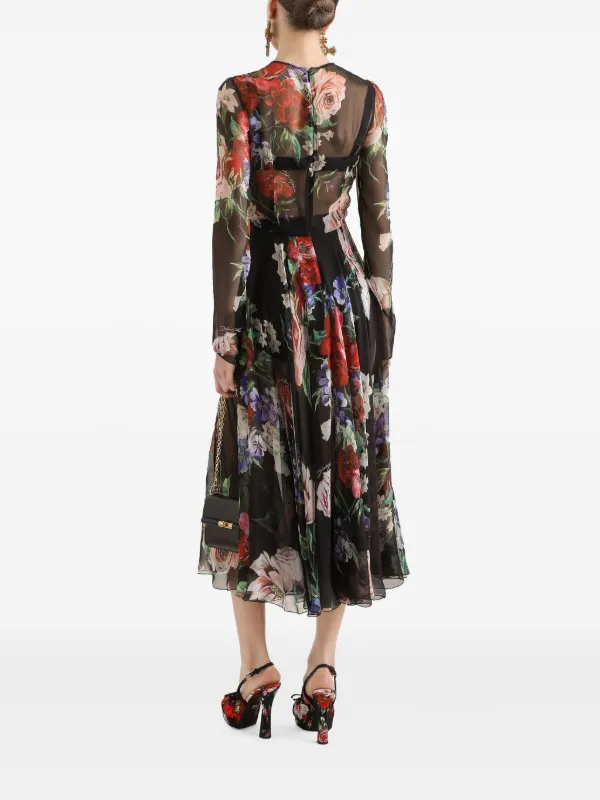 【送料&関税込】Dolce & Gabbana Floral Printed Midi Flar 22055097_51974101_600.jpg