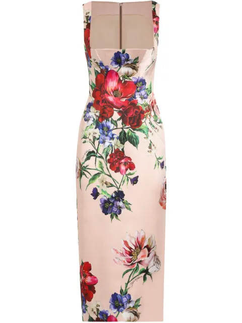 Dolce & Gabbana vestido midi con estampado floral