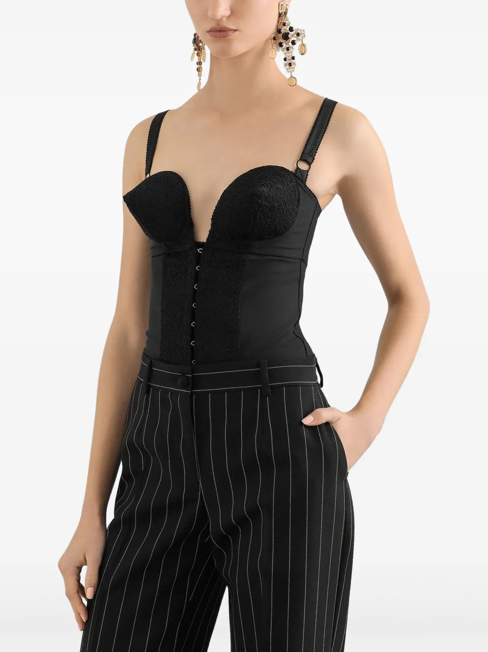 DOLCE & GABBANA BUSTIER-STYLE BODYSUIT 