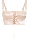 Dolce & Gabbana lace-up satin corset - Pink