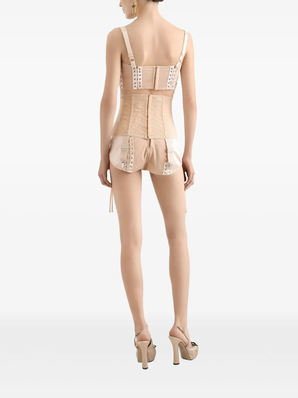DOLCE & GABBANA LACE-UP SATIN CORSET